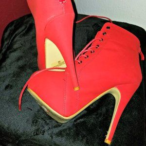Red Bootie Heels